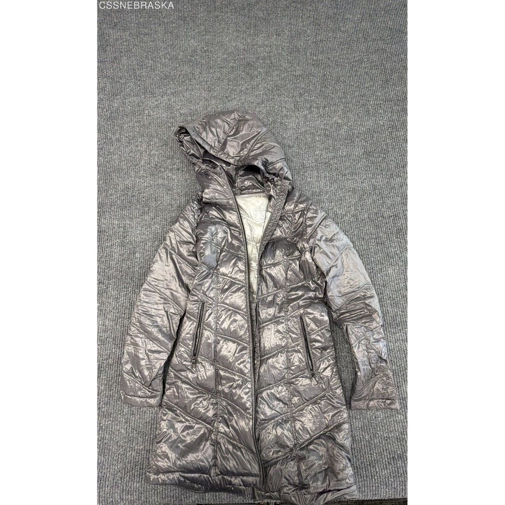Calvin Klein Gray Packable Down Puffer Womens Lightweight Premium Coat - Size S